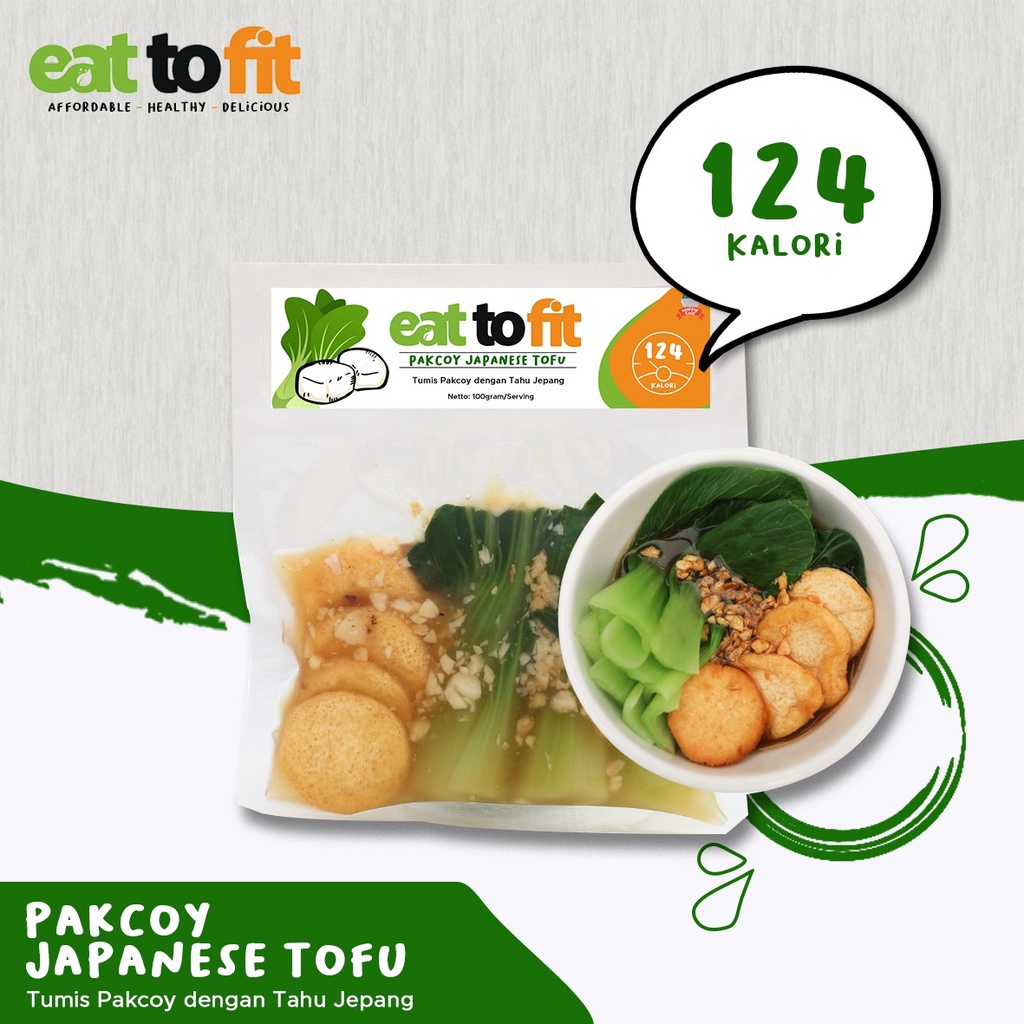 FROZEN FOOD MAKANAN DIET EAT TO FIT PAKCOY JAPANESE TOFU - 100 gr
