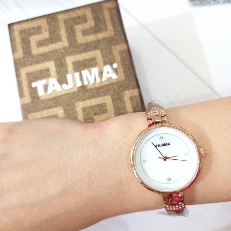 (Toko Ricoh) TAJIMA 9601 - tahan air - jam tangan wanita bahan stainless garansi resmi.