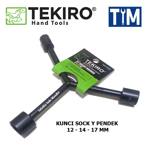 TEKIRO Kunci Sock Y Pendek 12-14-17 mm