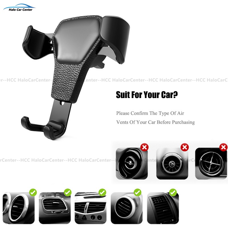 [Ready Stock]Universal Car Phone Holder For Phone In Car Air Vent Mount Stand Smartphone Gravity Bracket