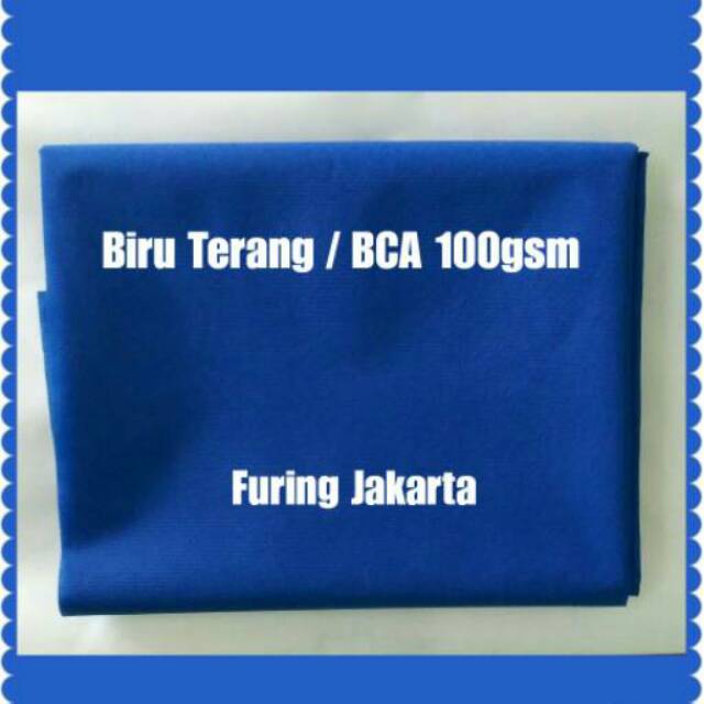 Biru Terang 100 gsm, kain furing,kain spunbond