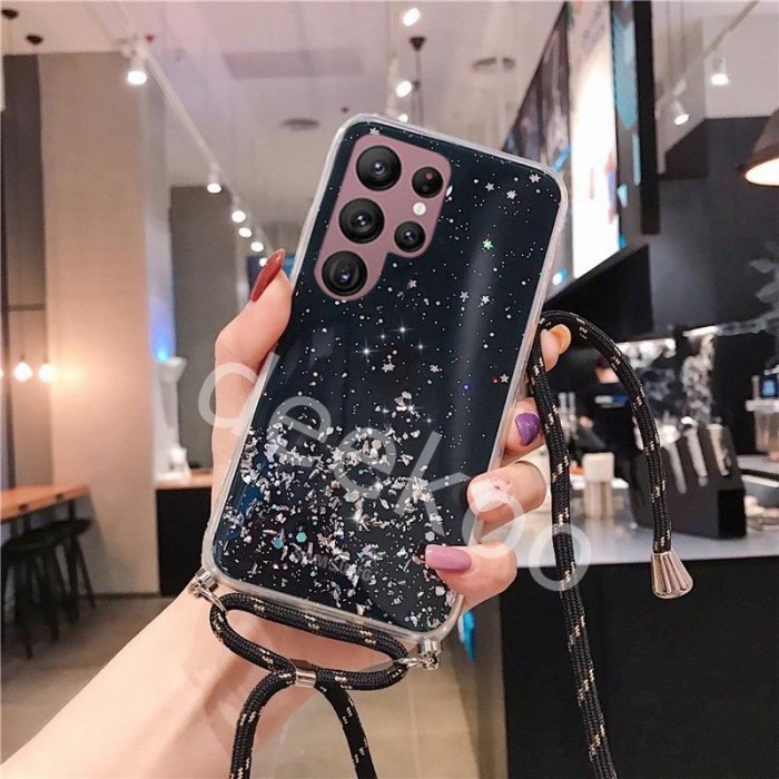 

Berkualitas Case Tali Nagita Samsung S22 Ultra 5G 2022 Lanyard Glitter Gantungan Trendi