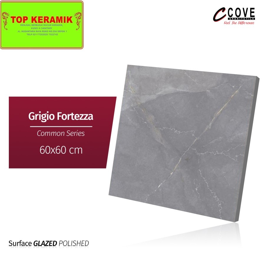 Granite Lantai Cove 60x60 Grigio Fortezza Kw 1