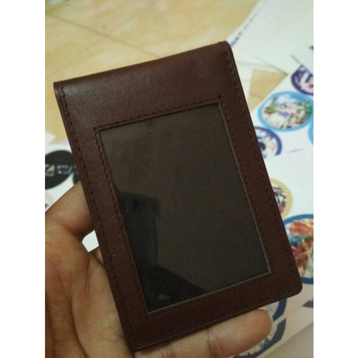 

READY dompet id card kulit asli warna coklat TERLARIS