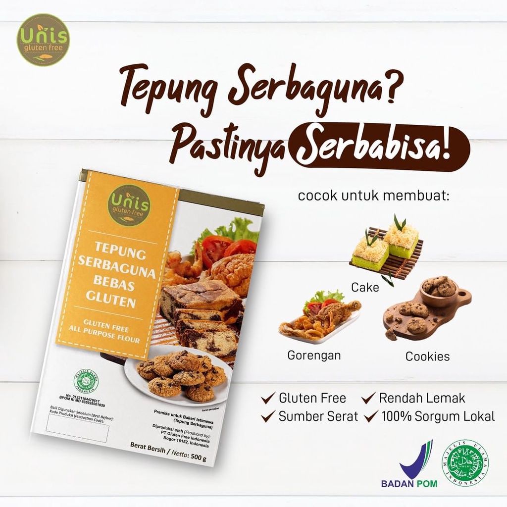 UNIS Gluten Free Tepung Serbaguna 500 g Halal