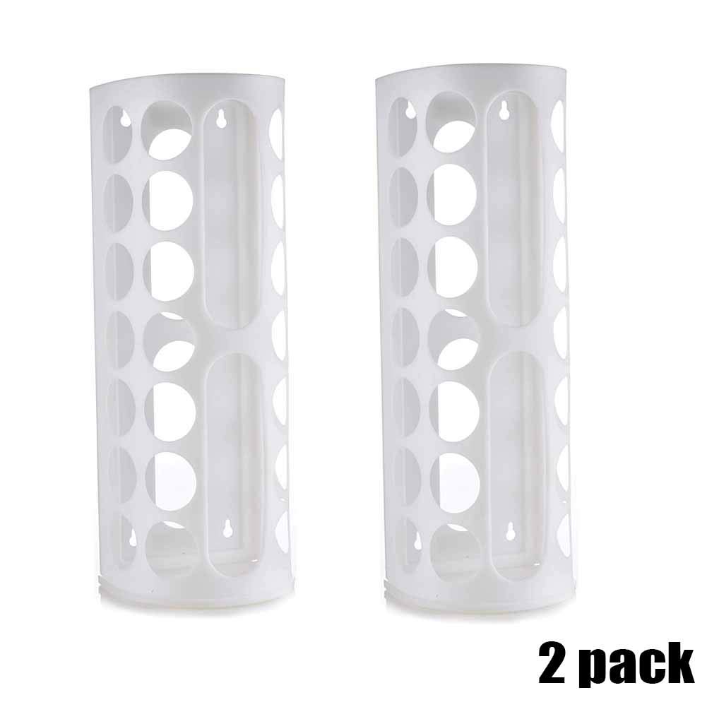 2 Pack Wall Mount Bag Dispenser Large Capacity Plastic Bag Holder Multiple Large Holes For Easy Access Bags Great For Storing Shopping White Shopee Indonesia