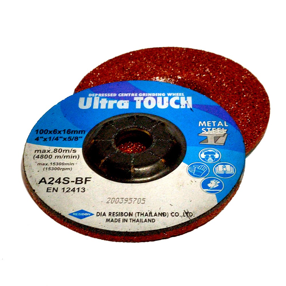 BATU GERINDA ULTRA TOUCH PLES ASAH RESIBON TEBAL 4 INCH X 6 MM