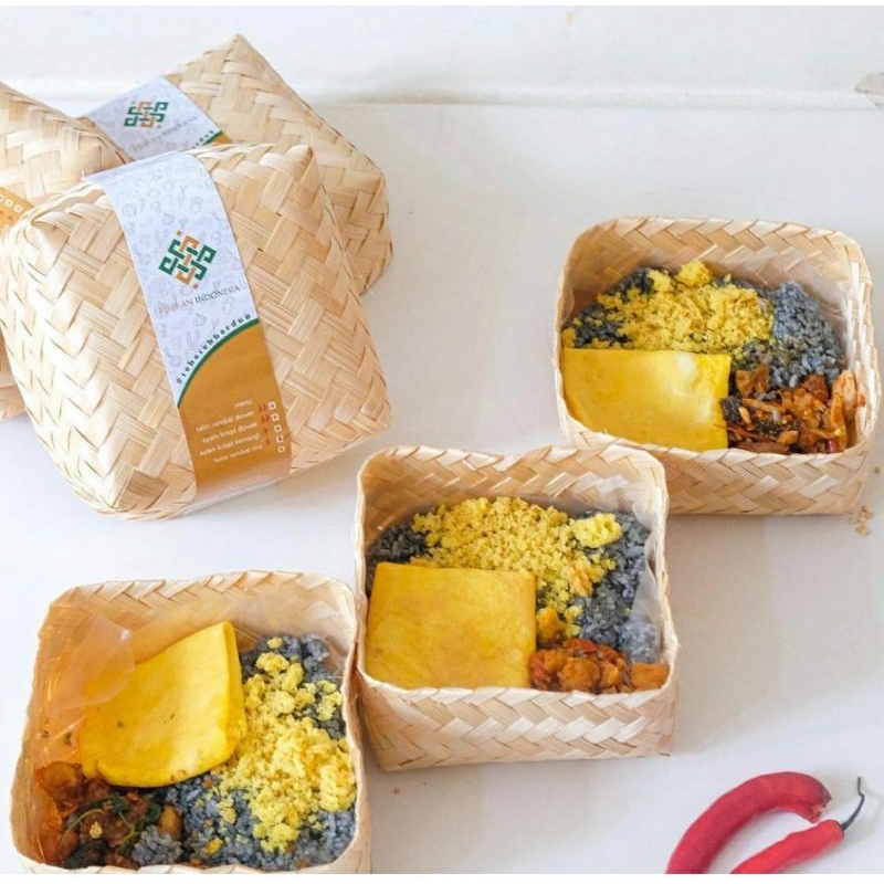[ Halodul ] Besek Bambu 20x20 Besek Nasi Catering dan Box Hampers | besek bambu hampers lebaran