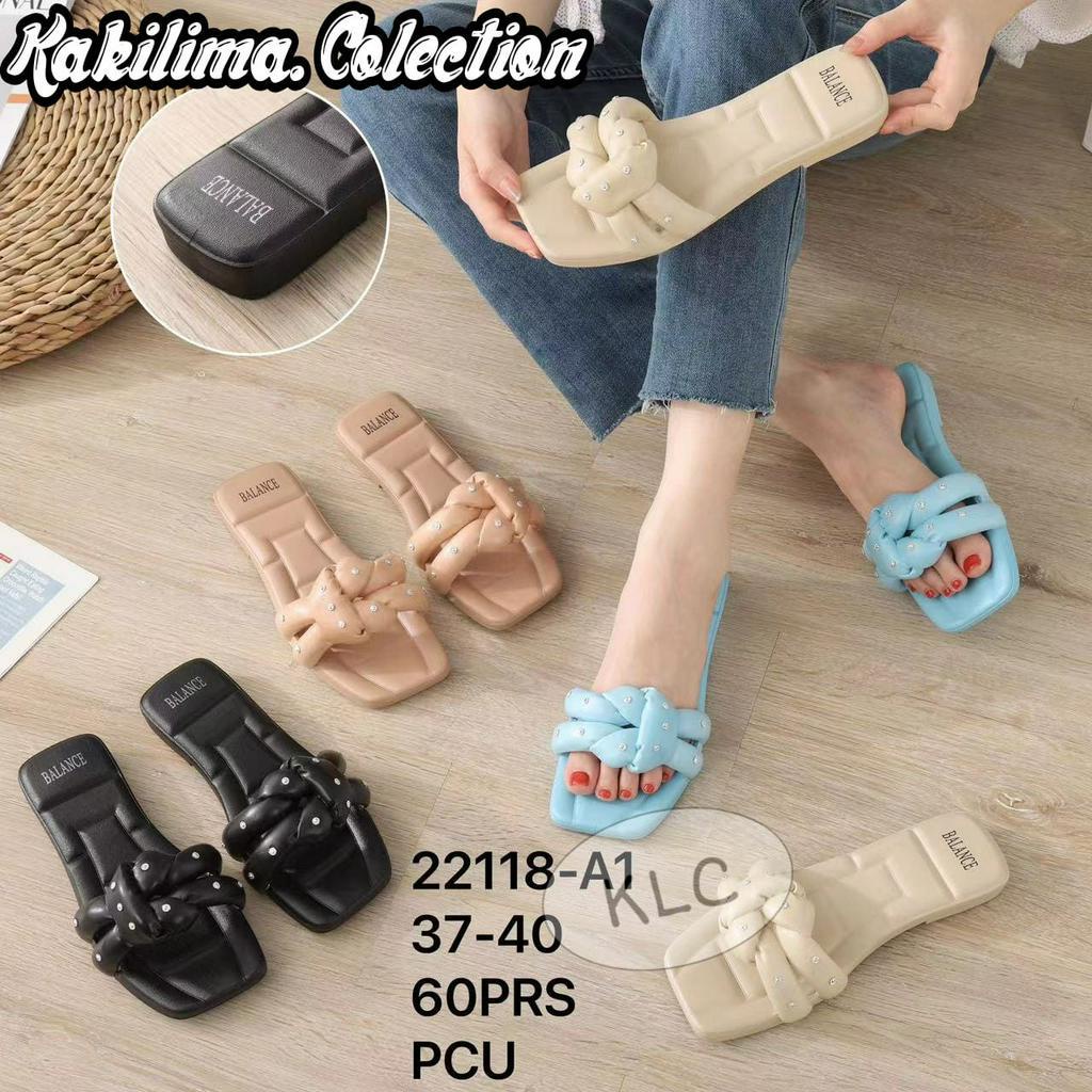 Sandal slempang wanita sandal karet jelly perempuan balance 22218-1