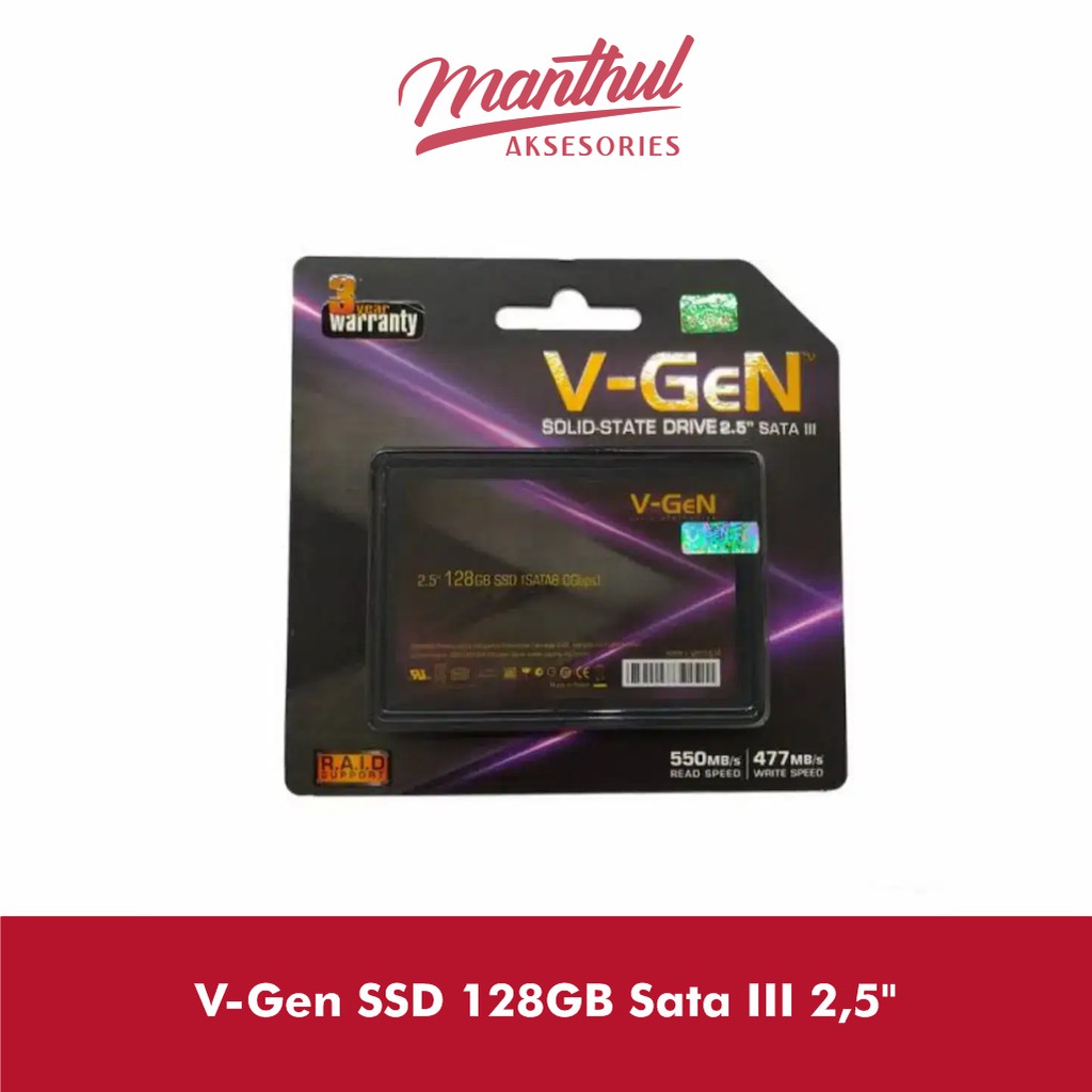 V-GeN SSD 128GB SATA III 2,5&quot; - SSD VGEN 128GB SATA III