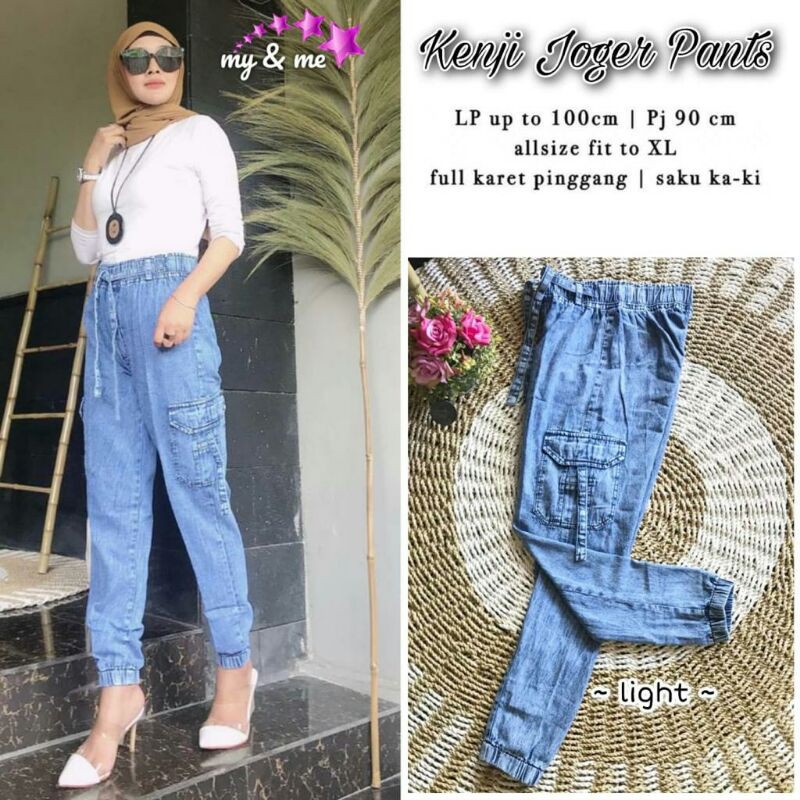 Celana Panjang Wanita Kenji Jogger Pants Full Karet Pinggang