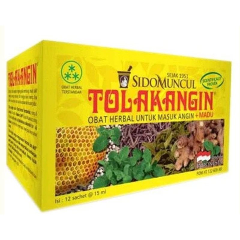 

Tolak Angin kemasan 1 Box isi 12 sacchet