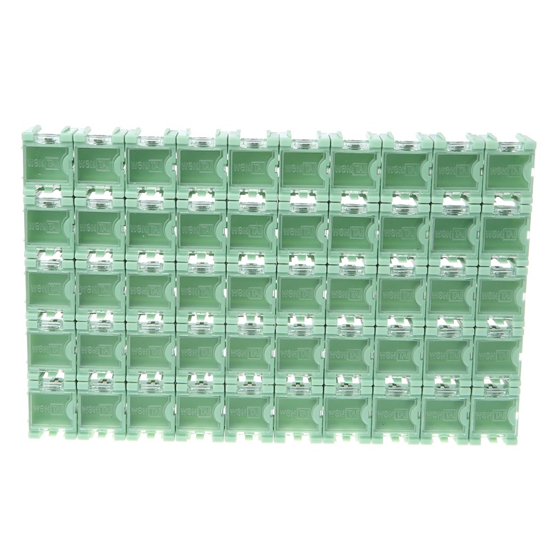 Gro 50 Pcs / Set SMD SMT Electronic Component Container Mini Storage Boxes kit