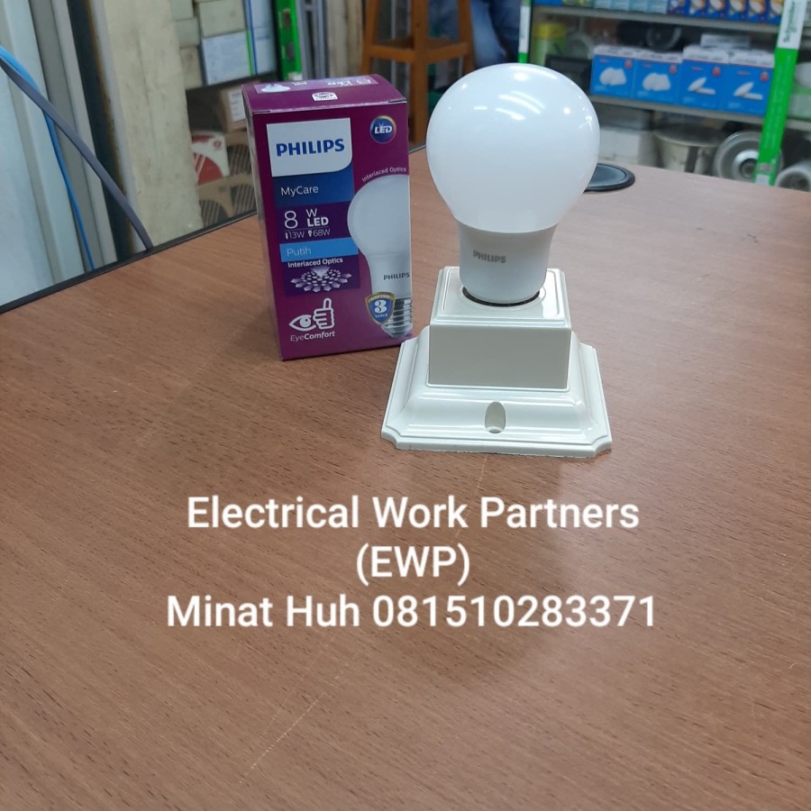 BOHLAM LAMPU LED PHILIPS 8 WATT PUTIH