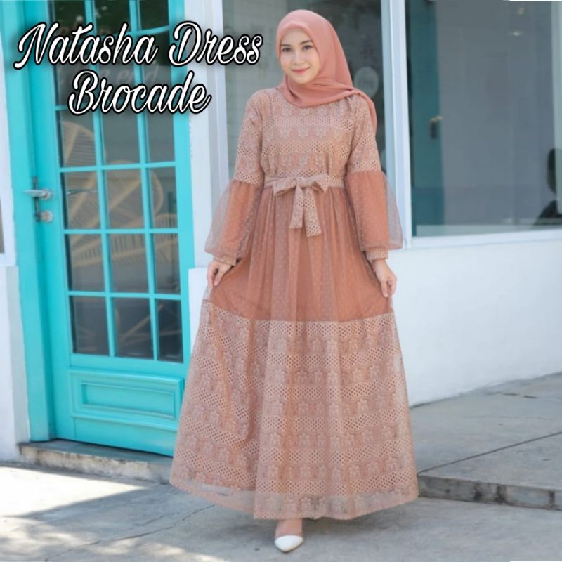 Natasha Dress Broklat Full Puring Gamis Brocade Tali Dress Brukat Muslimah Dress Remaja Cantik Gamis Lebaran Terbaru Gamis Muslimah Gamis Anak Perempuan Dress Polos Warna Hitam Outfit Bridesmaid Outfit Kondangan Cantik