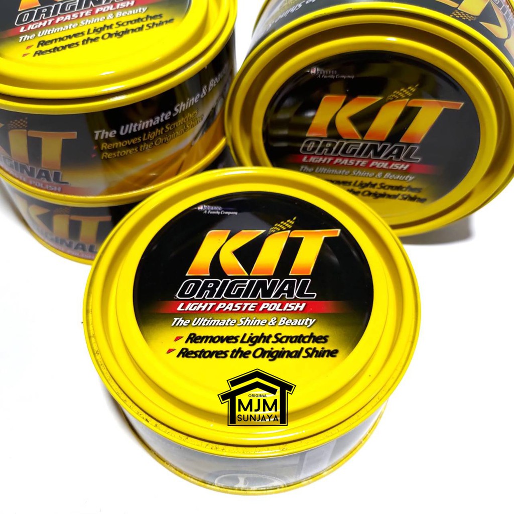 Kit Kaleng Kuning Original Light Paste Polish Pengkilap Body Mobil Motor 225gr