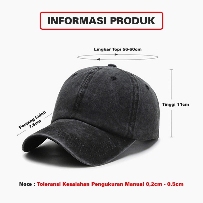 Topi Baseball Pria Wanita Dewasa Distro Polos Sport Cap Original Gaya Casual style korea Import TTi