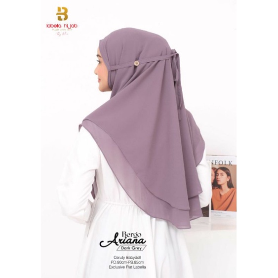 hijab jilbab khimar syar'i bergo syar'i ceryty babydoll labella hijab ori termurah