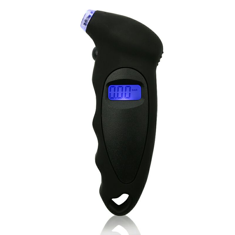 Hiperdeal Pengukur Tekanan Ban Mobil Digital Tire Gauge LCD Mamometer - AG13 - Black