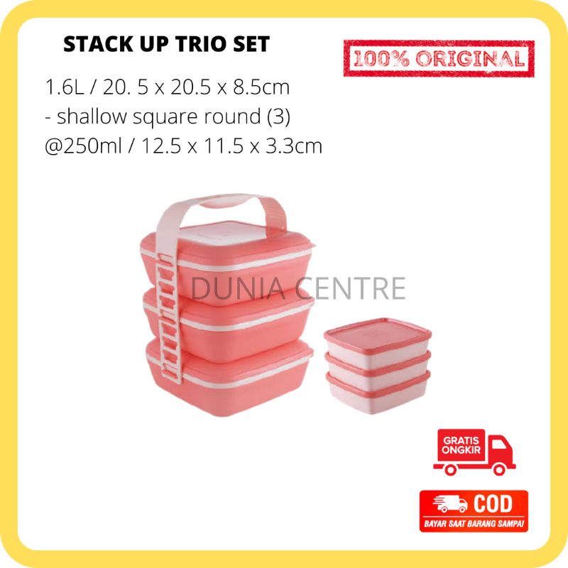 PROMO TUPPERWARE RANTANG STACK UP TRIO ORIGINAL