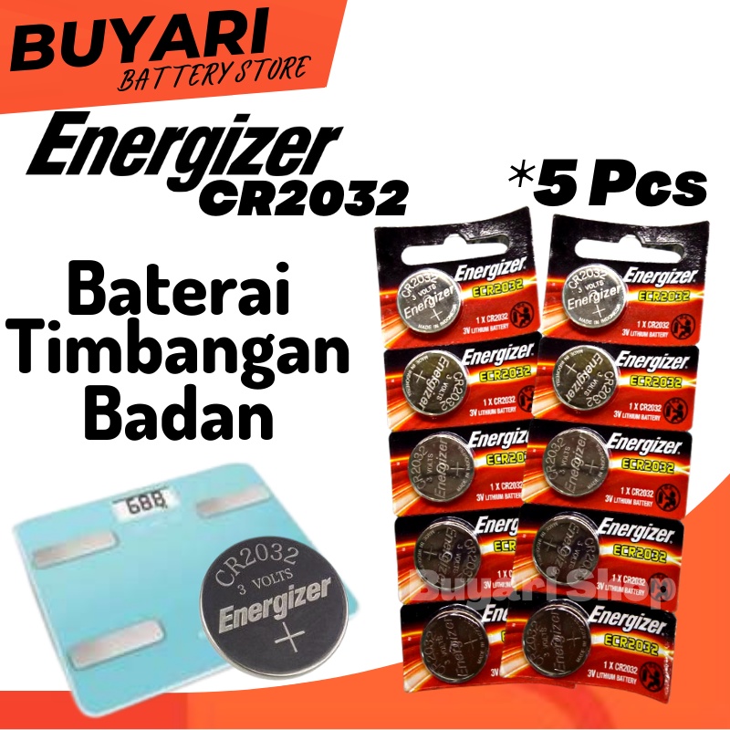 PERLEMBAR Baterai Batre Batrai Batrei CMOS Energizer CR2032 Laptop PC Baterai Timbangan Digital bada