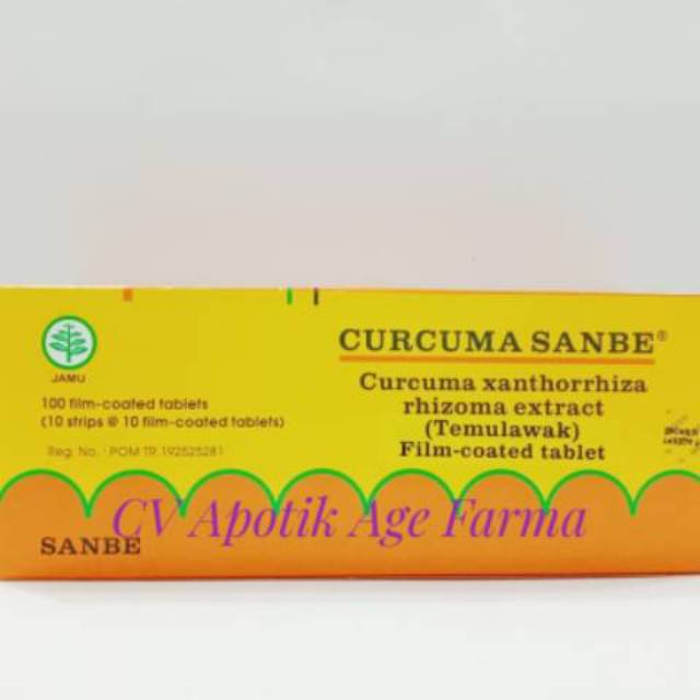 Curcuma Sanbe Tablet isi 100 (Sanbe Farma)