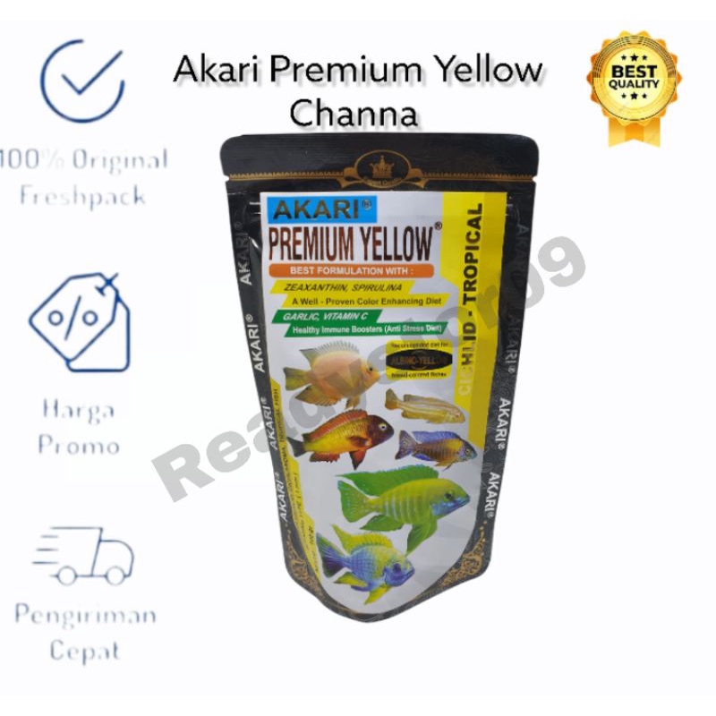 Akari premium yellow 100gr cichild chiclid