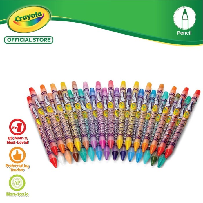 

WARNAPENSIL- CRAYOLA TWISTABLES COLORED PENCIL - 30 COLOR -PENSIL WARNA