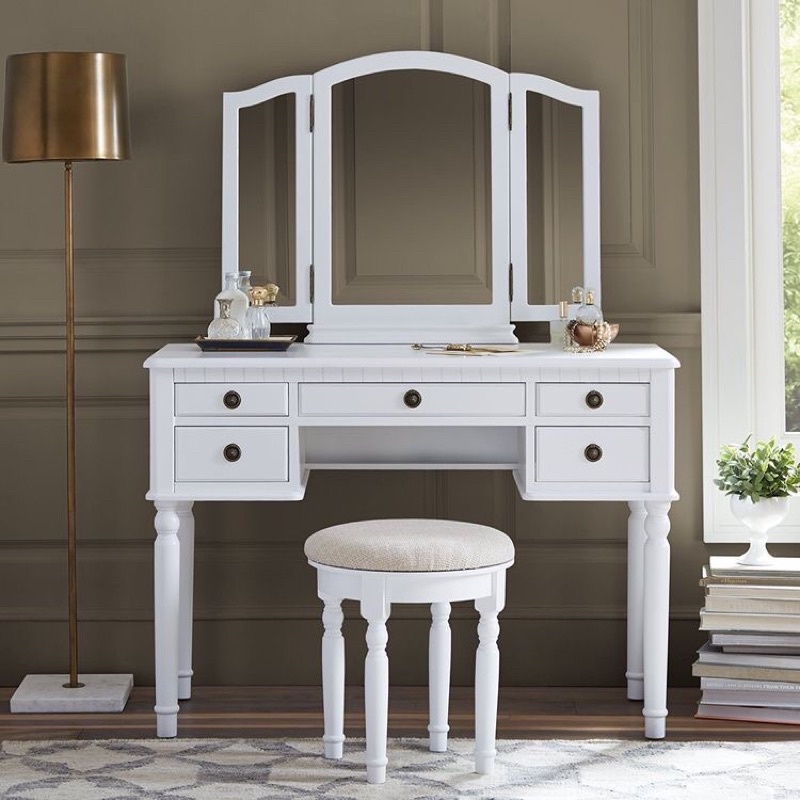 Meja rias duco putih mewah