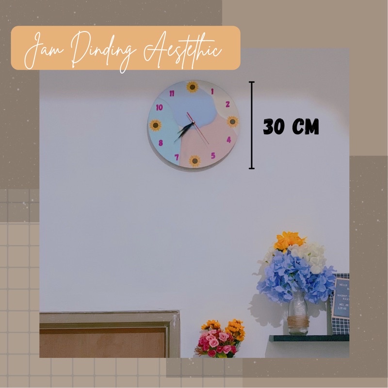 Jam Dinding Aestethic Besar 30cm