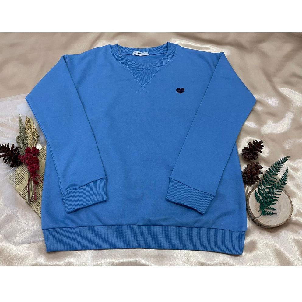 [MBU.20Au22ѕ] Sweater NEVADA POLOS Wanita Lengan Panjang || Sweater Love / sweater polos / sweater o