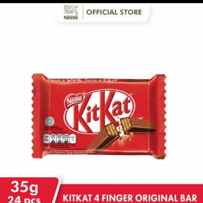 

Kit Kat Coklat Wafer 4F Original 35 Gr ( 1 Box Isi 24 Pcs )