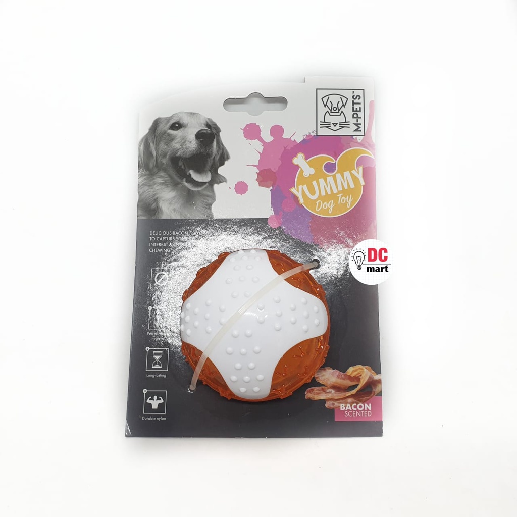 M-Pets YUMMY BALL BACON Flavor Dog Toy / Mainan gigit Anjing