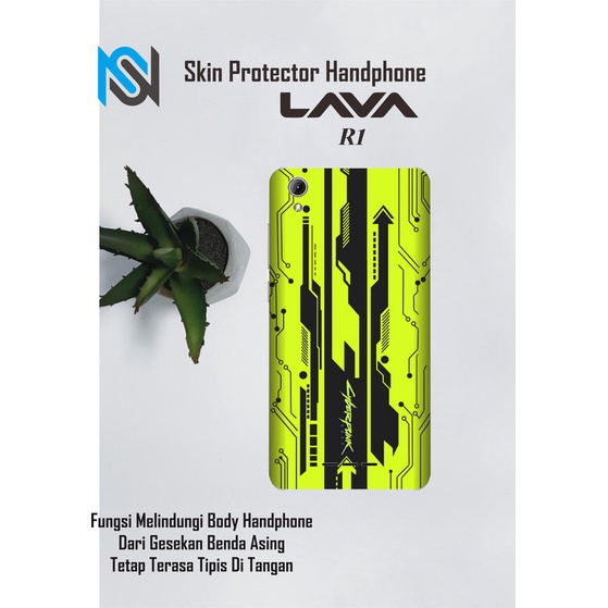 Isi 2pcs Garskin Hp Lava R1 Motif cyber - Free Custom Motif