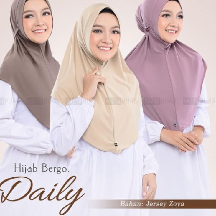 Ready Stock Jilbab Hijab Bergo Daily Instant Softpad Antem Anti Tembem Jersey Zoya Adem Ga Nerawang