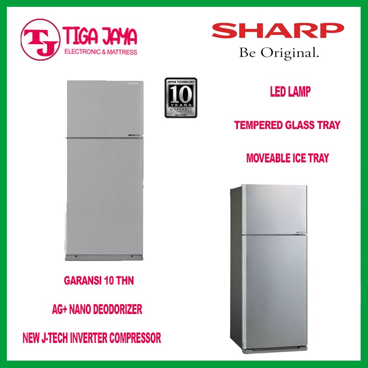 SHARP SJ-IG470M-SL KULKAS 2 PINTU SJIG470M KULKAS INVERTER 397 L SJIG
