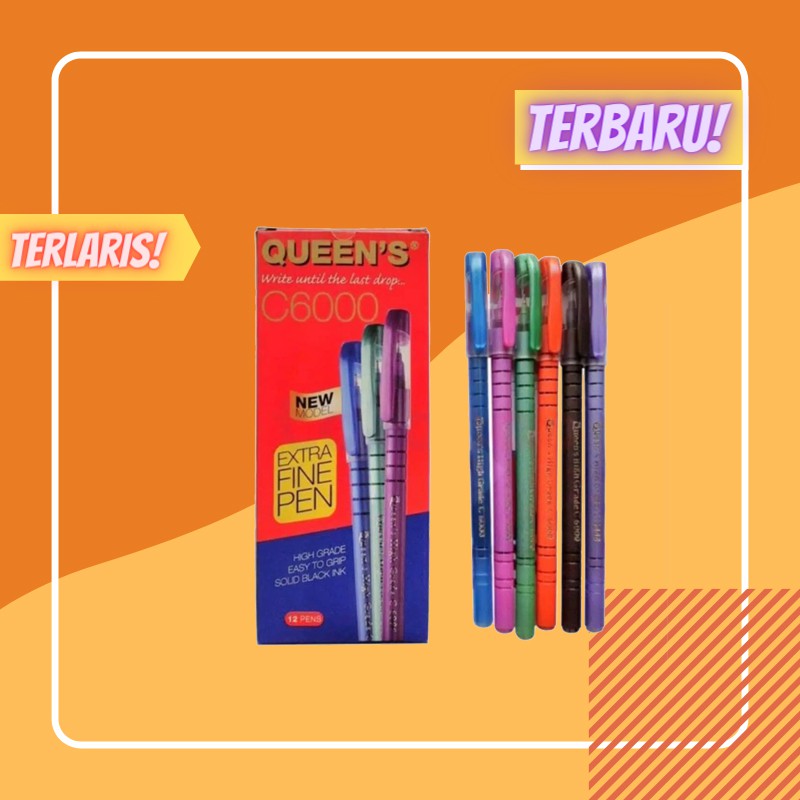 

Pulpen Queen C6000 Xtra Fine Hitam (1 Pcs) / ANUGERAH ILMU