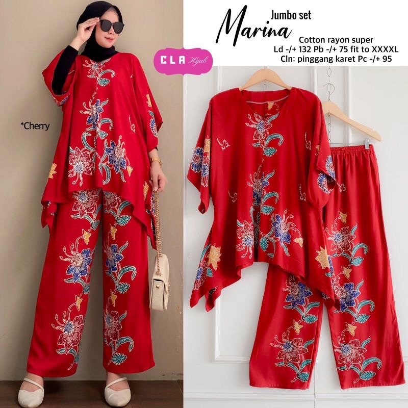 Setelan Wanita Marina Set COLET Batik Cap Rayon Samitex | Setelan Wanita | BATIK CAP COLET | RAYON SAMITEX | Premium Quality | COD