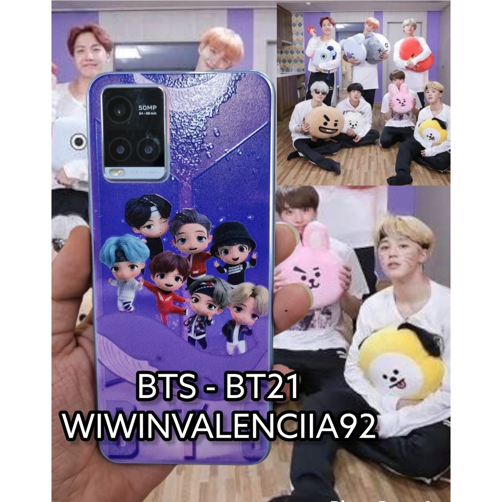 ( Motif BTS iCONs oF K-POP ) Hydro Back BT21/Hello Kitty Cartton OPPO Reno 6 4G/Reno6 5G/Reno 6PRO 5