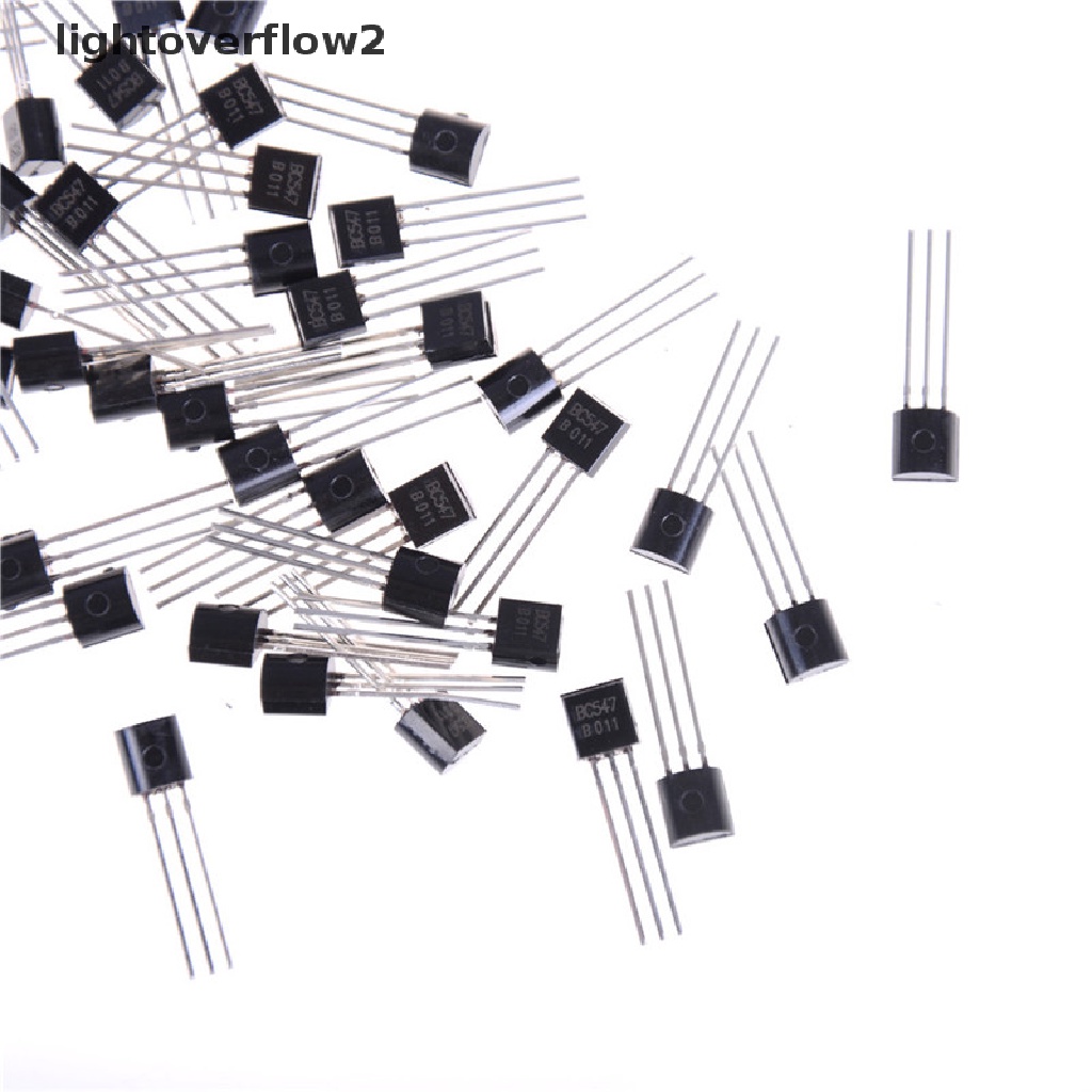 (lightoverflow2) 50pcs / set Transistor NPN BC547 BC547B 0.1A / 45V Warna Hitam