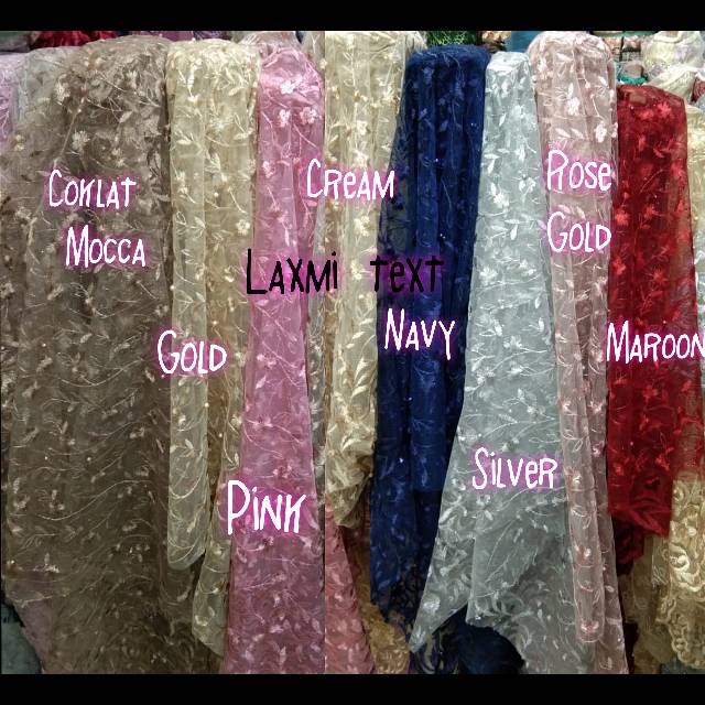 Kain tile rambat mutiara / bahan Tulle rambat / dress,seragaman,gaun,dll / TERMURAH