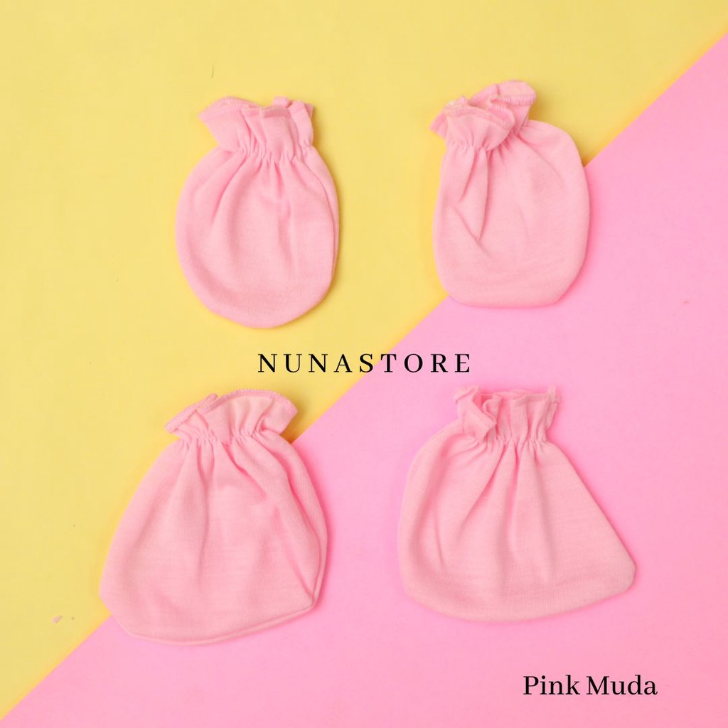 Nuna Store Sarung Tangan Bayi Sarung Kaki Bayi Sarung Tangan Kaki Bayi Newborn Sarung Tangan Polos Pastel Set Pasang