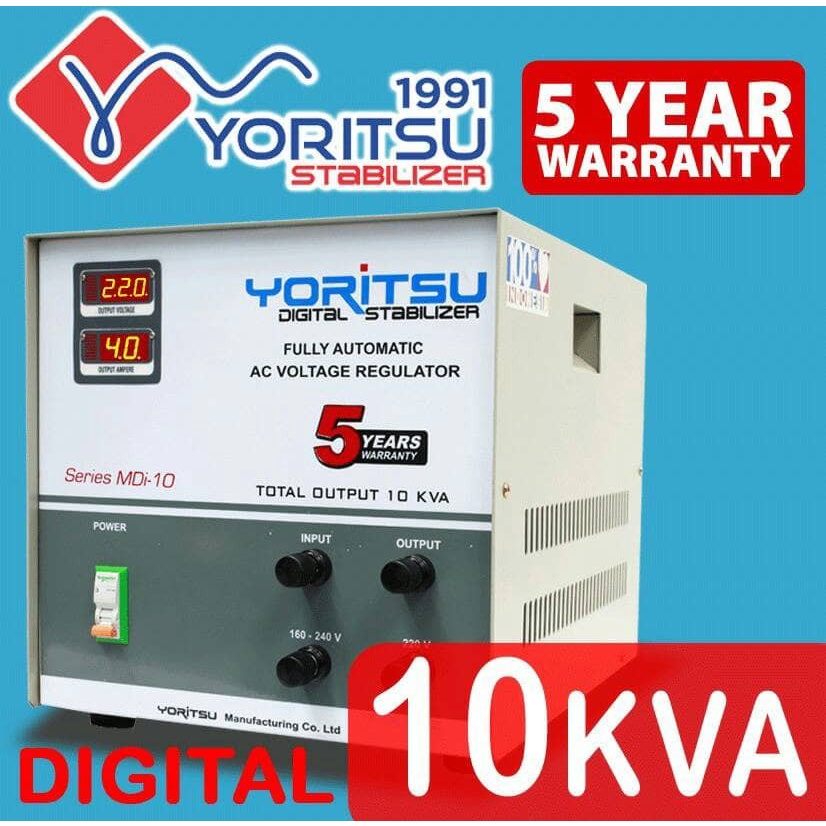 YORITSU STABILIZER DIGITAL Fully Automatic Ac Voltage Regulator 10kva