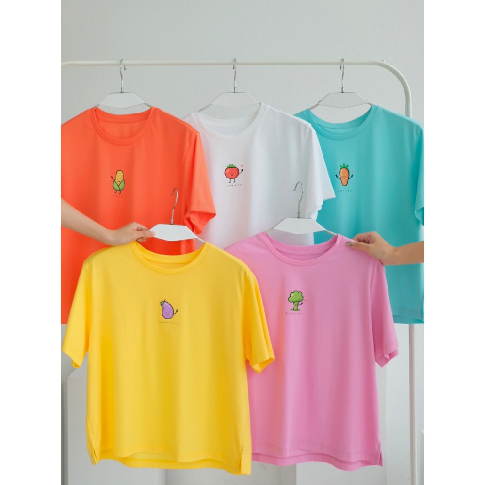 Kadaka T-0327 Tshirt Kaos Vegetables Cute