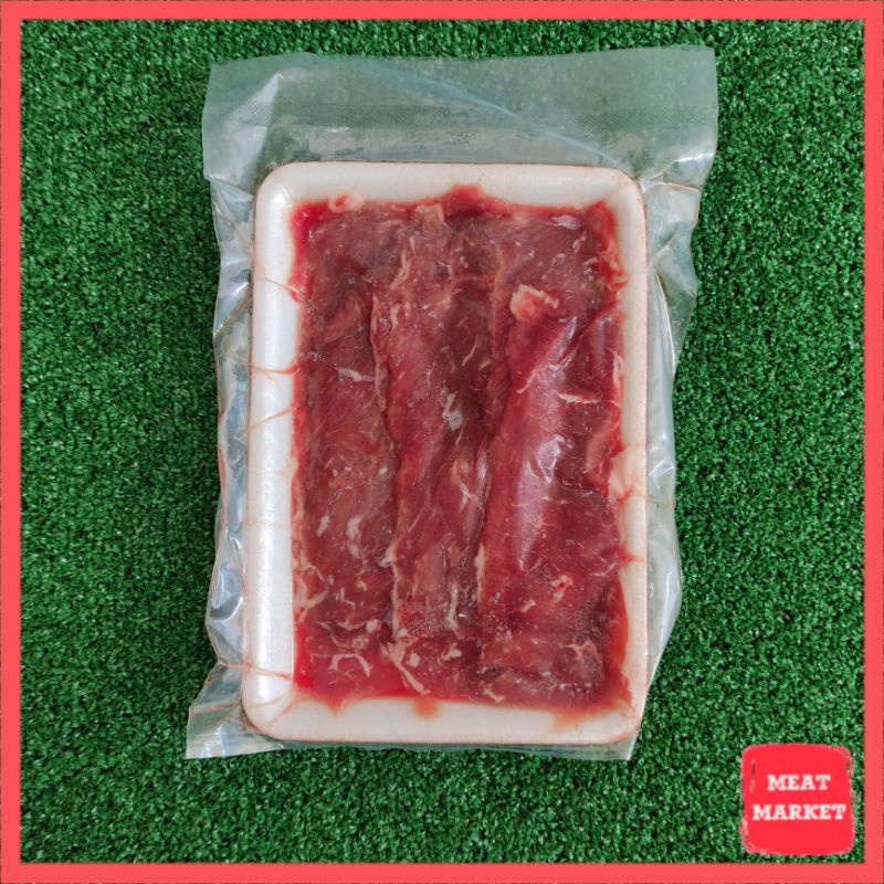 

Striploin Slice /Daging import tidak berlemak slices tipis (vacum pack 250gr/500gr)