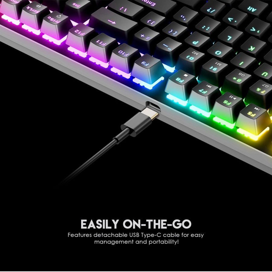 Keyboard Gaming Mechanical Fantech Maxfit108 MK855 FULL SIZE RGB