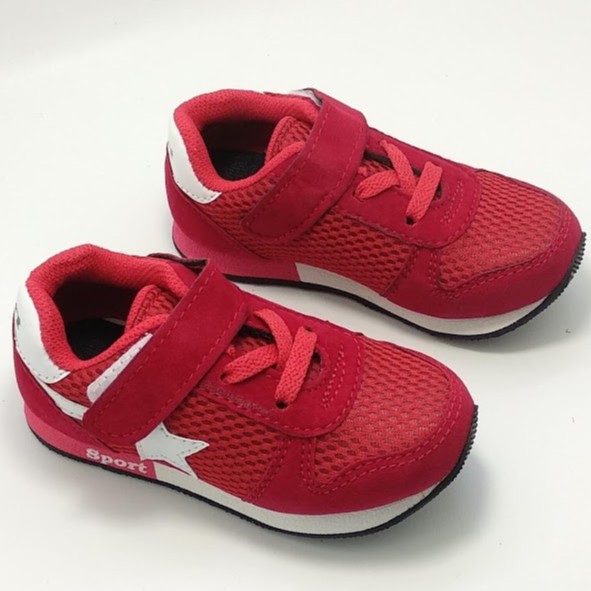 Sepatu Anak Laki Usia 5 6 Tahun Sneakers MERAH Bintang - Sepatu Anak