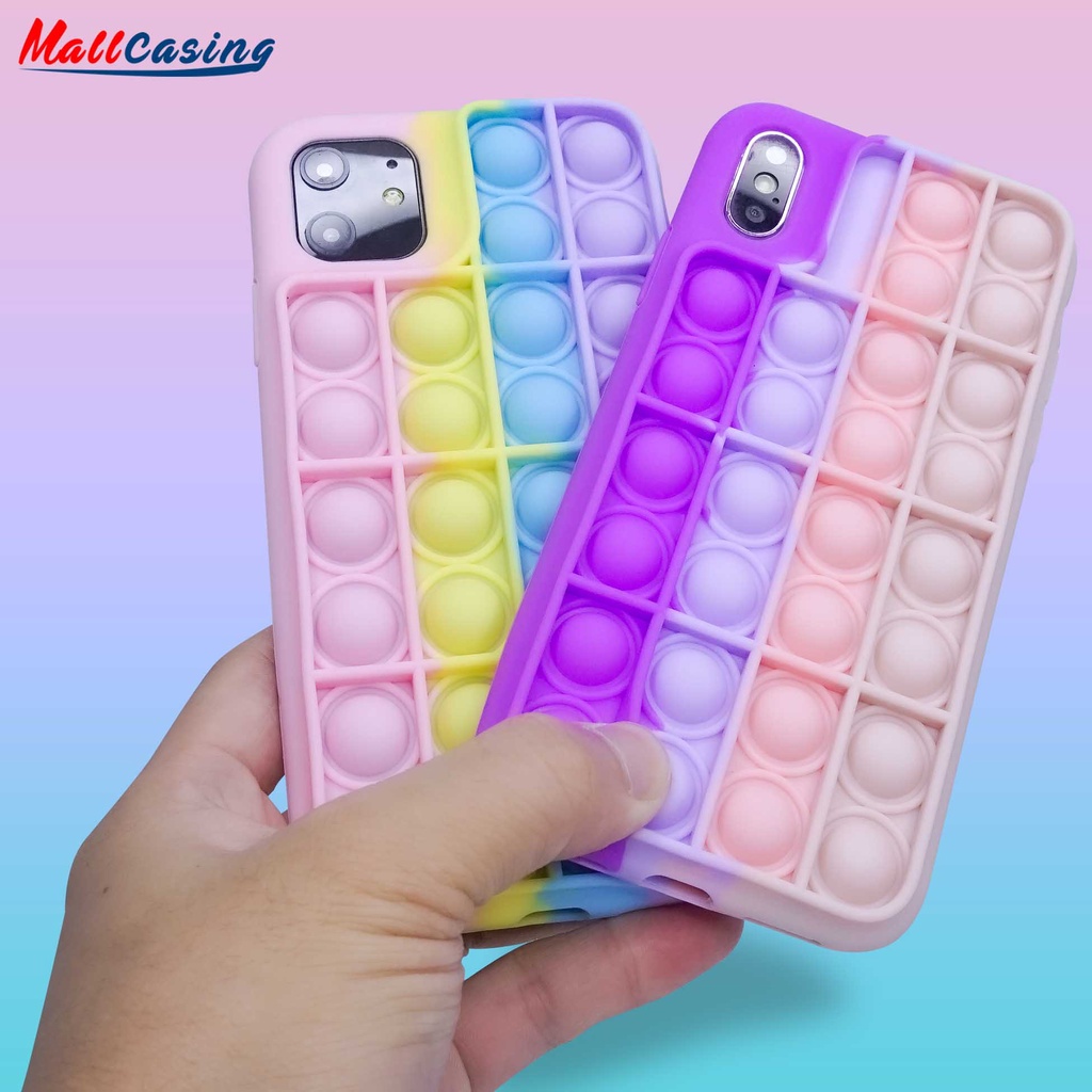 MallCasing - iPhone 7G+ | XR | XS | XS Max Soft Case Pop IT Rainbow