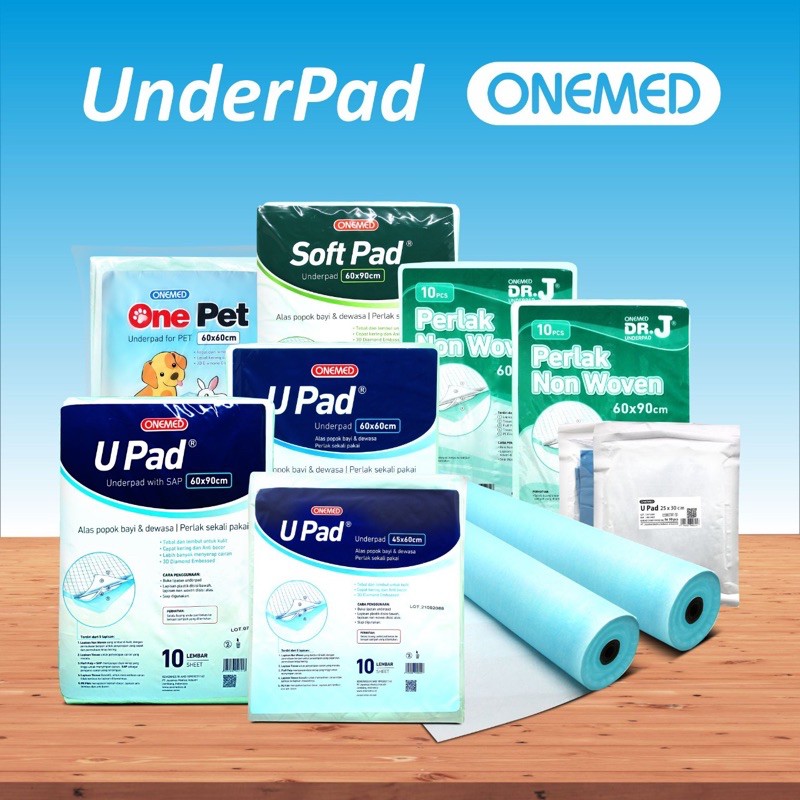 UPAD ONEMED UNDERPAD PERLAK ANTI  BOCOR  ISI  10 PER PACK 