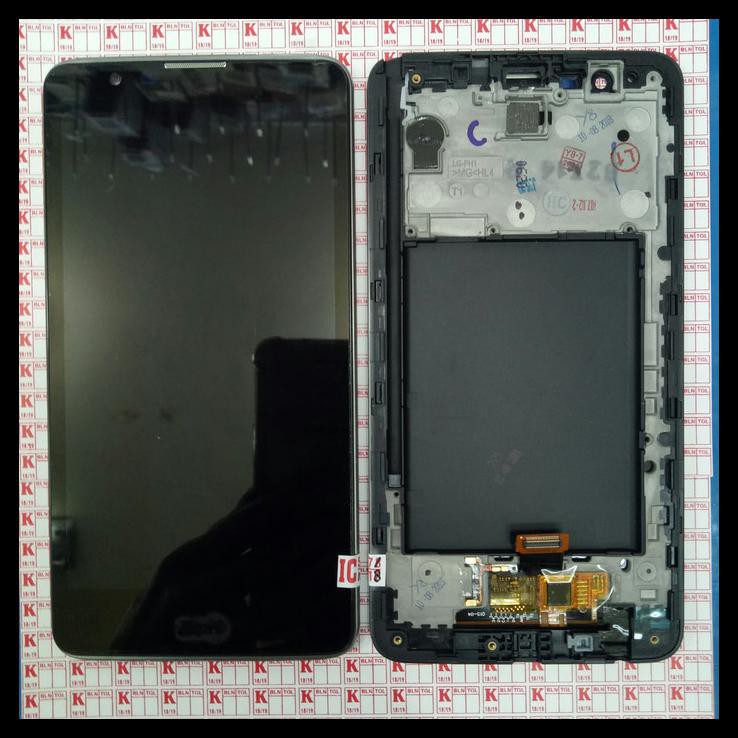 TERLARIS LCD + TOUCHSCREEN + FRAME LG STYLUS 2 K520 ORIGINAL - HITAM